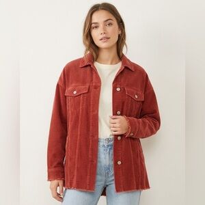 Forever21 burgundy corduroy jacket USED L
